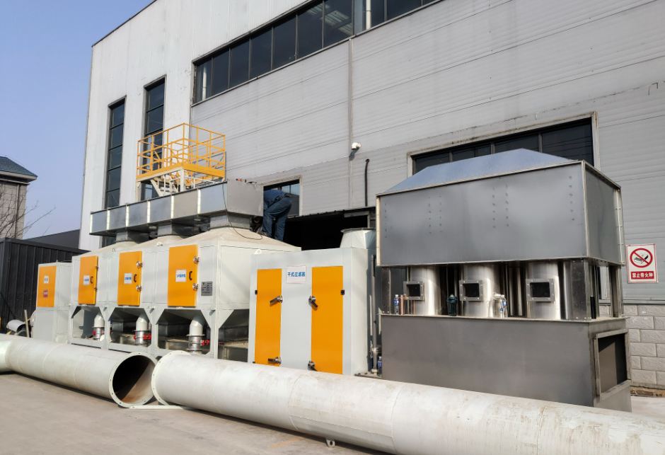 樸華科技催化燃燒設備在石化企業安裝現場